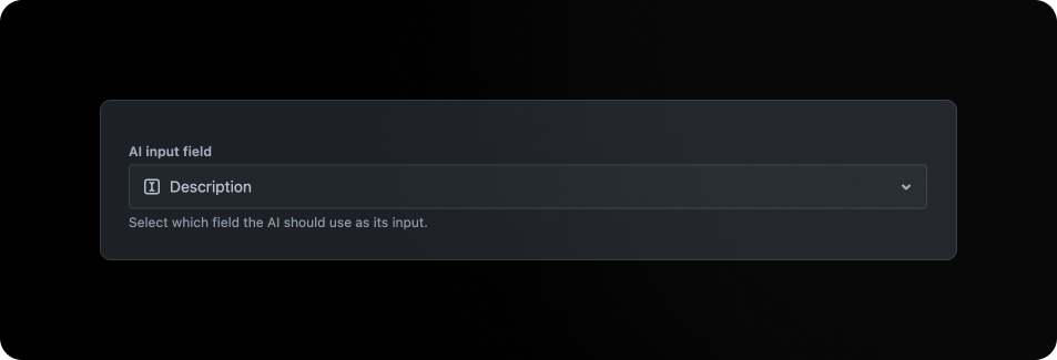 AI input field setting