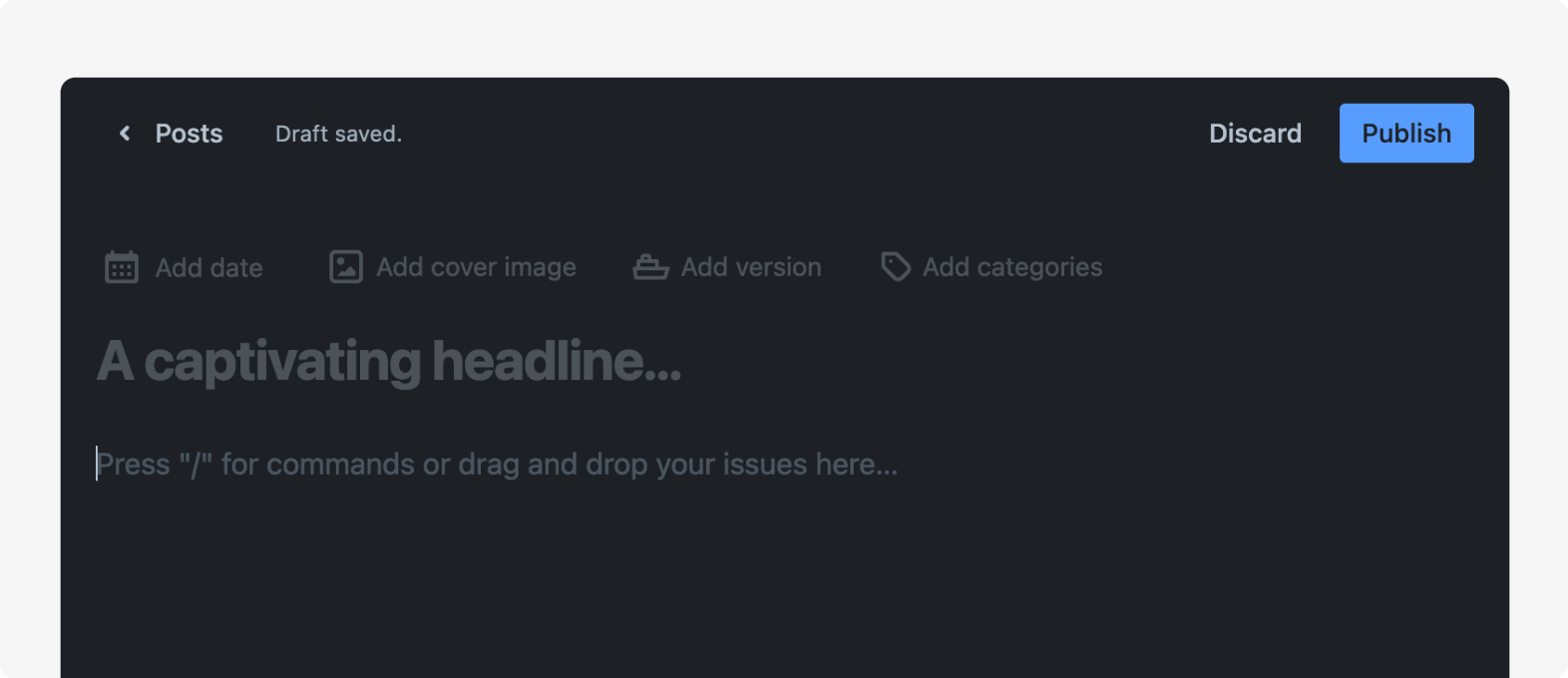 Hub Post Editor