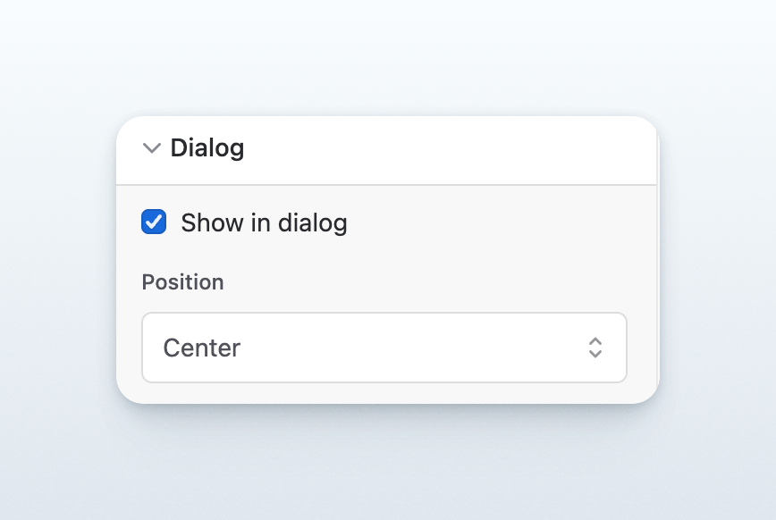 Form Settings Dialog