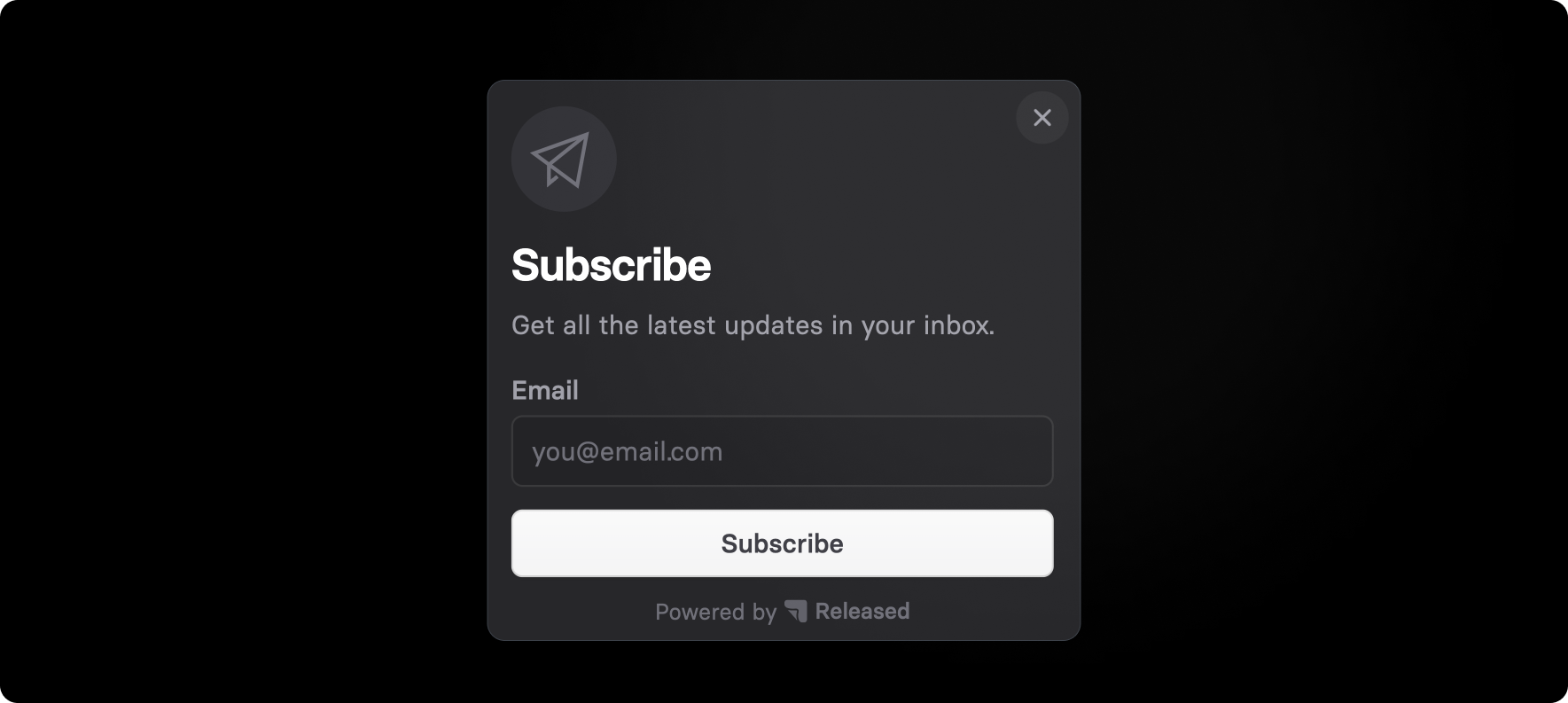 Users can subscribe to emails on your changelog
