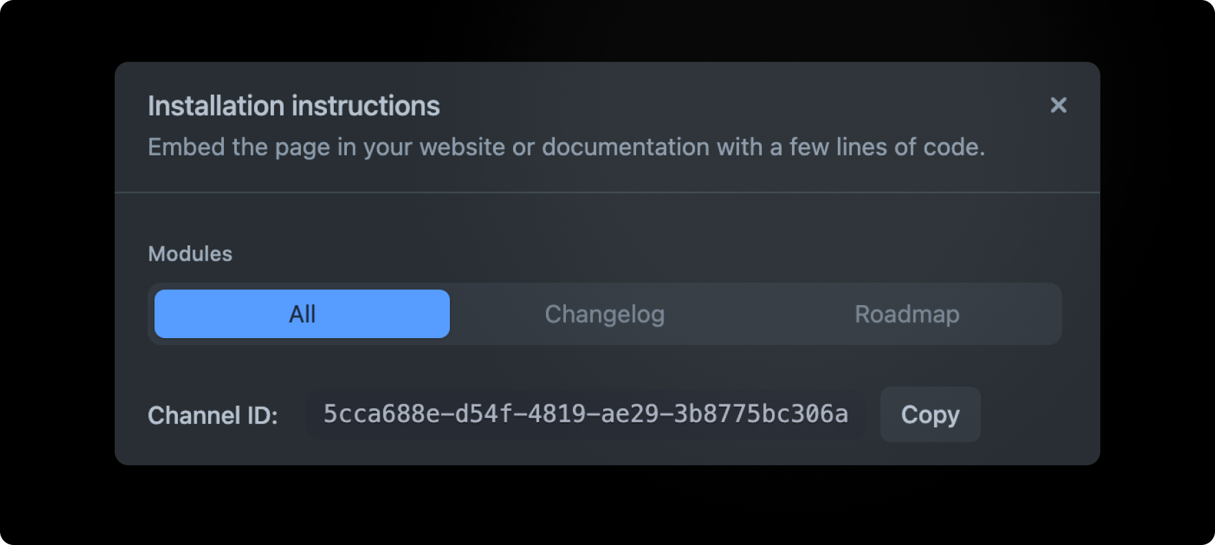 Select which modules to include