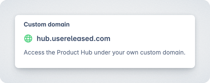 Settings Custom Domain