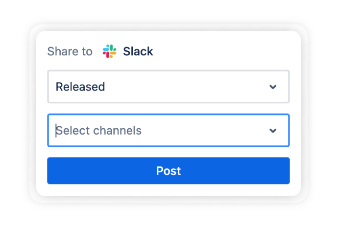 Slack Share dialog