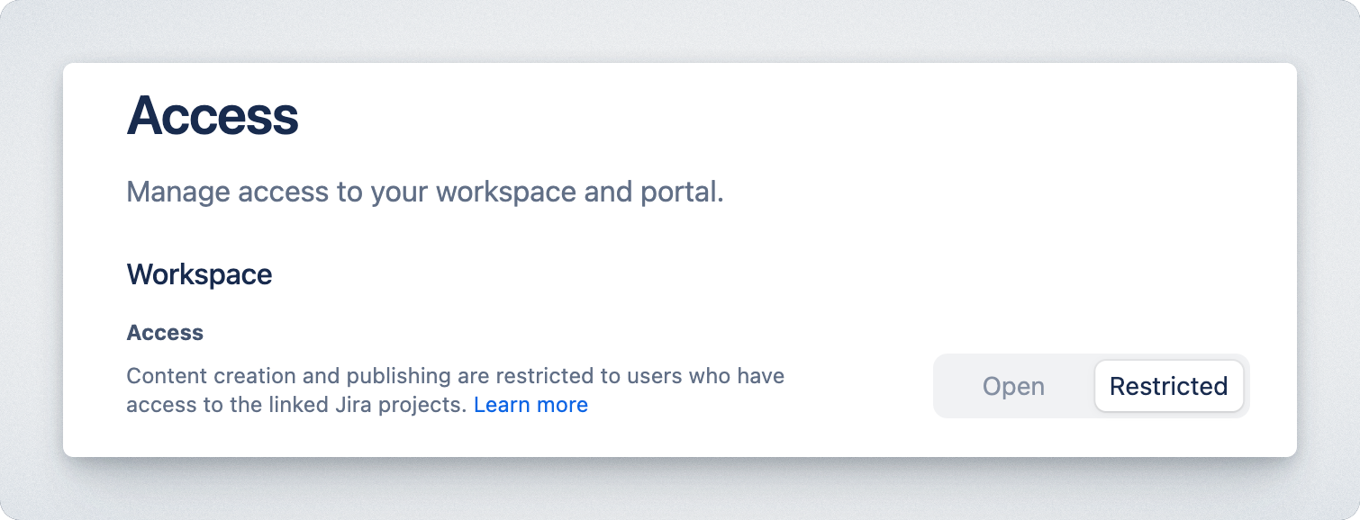 Limit access to your workspace